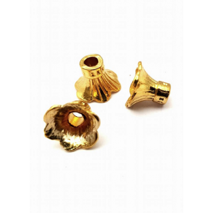Metaal goud Bloem-kapjes - hoog model