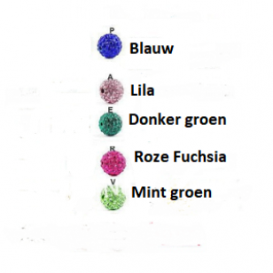 Oorbellen Strass Hart Zwart