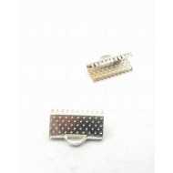 Zilveren metaal veter-klem 13 mm