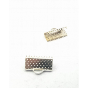 Verzilverde veterklem 16 mm