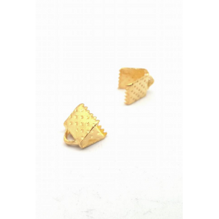 Goud metalen veter-klem 6mm