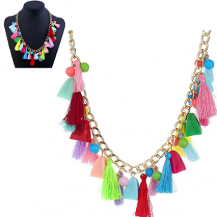 Ketting Ibiza Kwastjes Kleuren