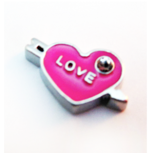 Floating Charm Hart pijl