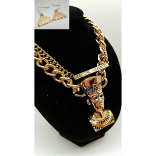 ketting met oorbellen Nefertiti- Egypte 