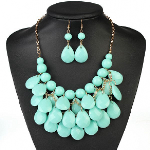 Ketting-Oorbellen-Drop-Turquoise
