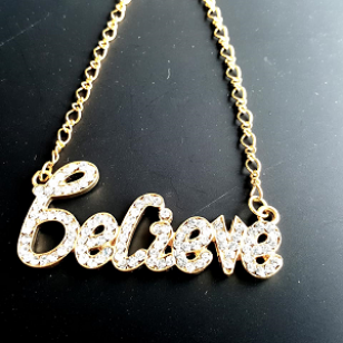 Ketting Believe strass Goud/Zilver