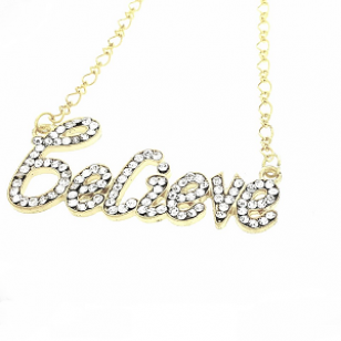 Ketting Believe strass Goud/Zilver