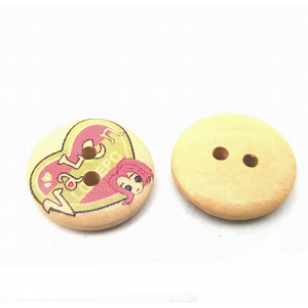 Knoop hout - met hart - 20 mm #6