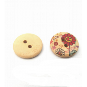 Knoop houten - bloem - 20 mm #9