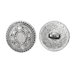 Knoop Zilver 17x16mm