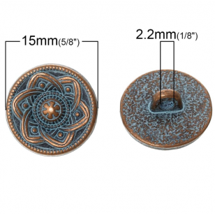 Knoop Bloem Patina 15mm