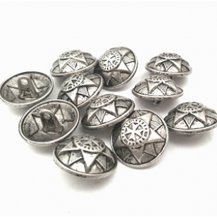metalen knoop met ster
