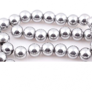 Kralen-Hematiet-8mm-zilver