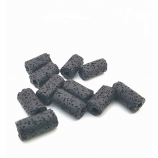 Lava steen kraal /tube buis zwart