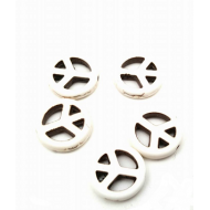 Peace teken - Howliet  wit 15mm
