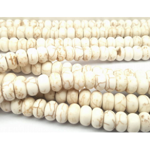 Kralen Howliet  white 8x5mm