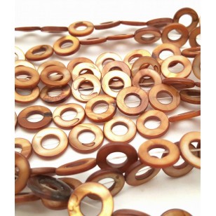 Kralen-Rond-Schelp-Bruin
