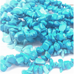 Howliet Chips kralen - Turqouise Blauw