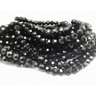 Kralen Onyx Facet Zwart 6mm