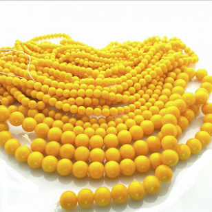 Glaskralen-4mm-Geel