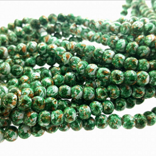 Glas-kralen-8mm-Olivedrab