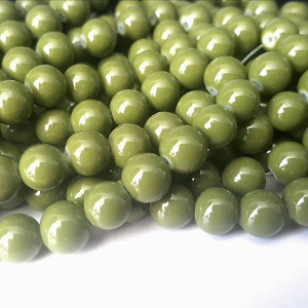 Glas Kralen OliveGreen 4mm