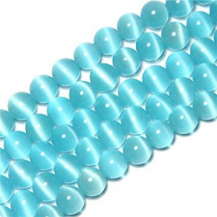 Kralen Glas Cateye 4mm Blue