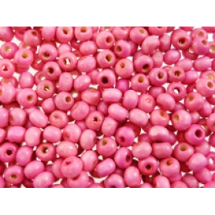 Houten kralen 4 mm - Roze