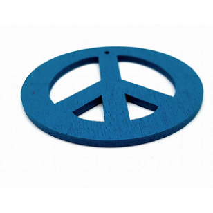 Peace-teken Hout /hanger  Turqouise