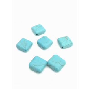 Kraal Howliet - Turqouise Blauw - 14mm vierkant