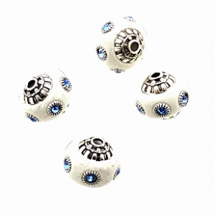 Kraal-Indonesië-wit/blauw