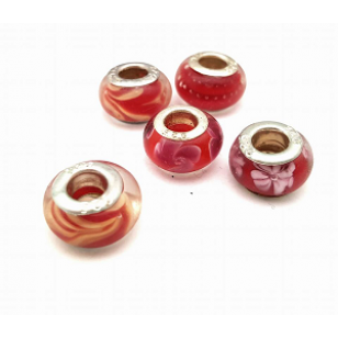 Lampwork glas kralen 5 stuks - #10