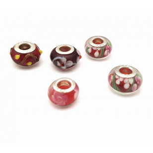 Lampwork glas kralen 5 stuks - #11