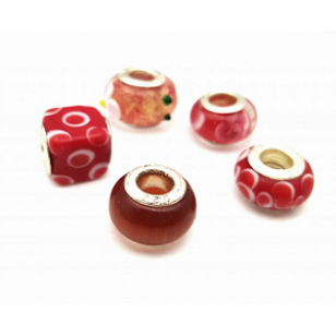 Lampwork glas kralen 5 stuks  #7