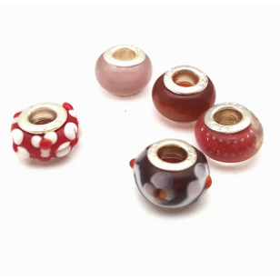 Lampwork glas kralen 5 stuks - #9