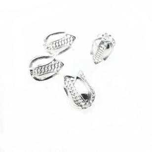 Verzilverde-Tulp-Kralen-Massief