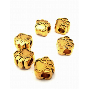 Kraal groot gat - Honden poot - goudkleur