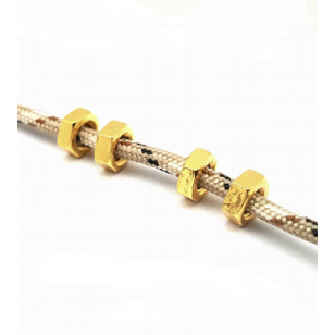 Kraal Moer 9x4mm goud