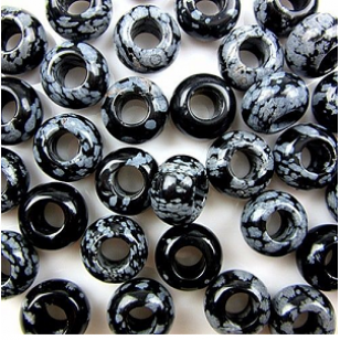 Kraal Snowflake-Obisdian 14mm