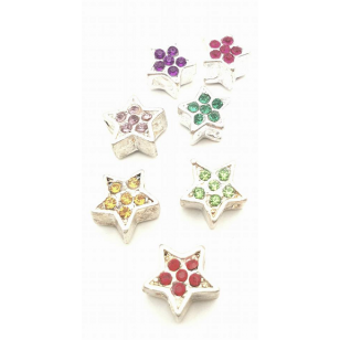 Kraal ster met groot gat en strass stenen - Luxe