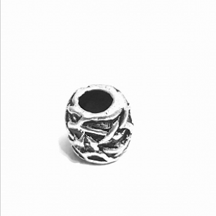 Kraal 10x10mm zilver tibetan