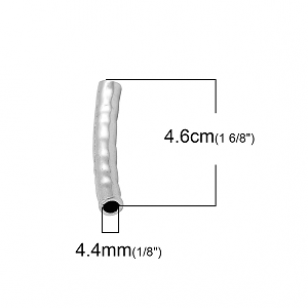 Kraal Buis 46x8mm Zilver