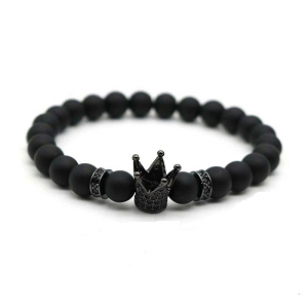 Kraal Zirkonia Kroon Zwart 10x12mm