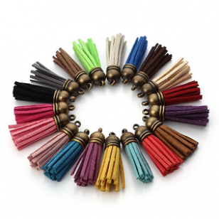 Kwastje Suede Bruin Brons