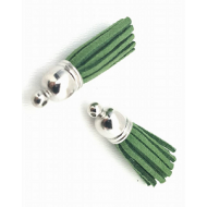 Suede Kwastje Groen 4cm
