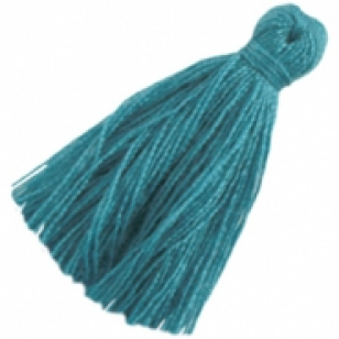 Kwastje small/klein  Donker Turqouise 3cm