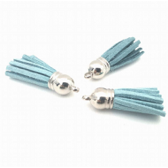 Suede Kwastje 4cm L.Blue