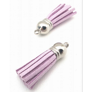 Kwastje Suede 4cm Lila