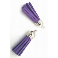 Kwastje Suede Paars 4cm 