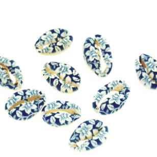 Schelp Kraal Kauri Blauw Bloem